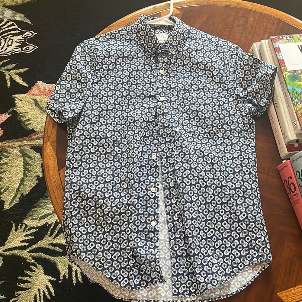 Jcrew printed button down short sleeve